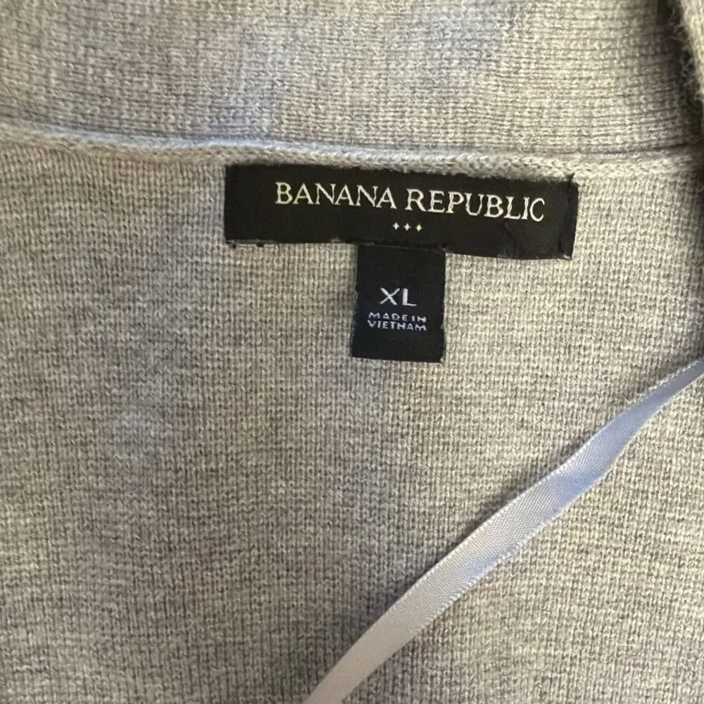 Banana Republic Long Cardigan Sweater Women’s  Size XL Open Gray
